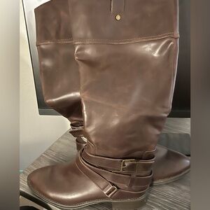 Brown Knee High Riding Boots